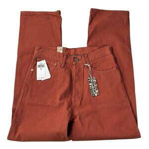 Ralph Lauren RRL Double RL Jeans Women's 29 High Boy Fit Orange Button fly NWT